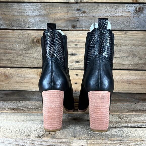 KAANAS Perm Cowboy Ankle Boot - Black Leather - 6 - New without box - Picture 4 of 9